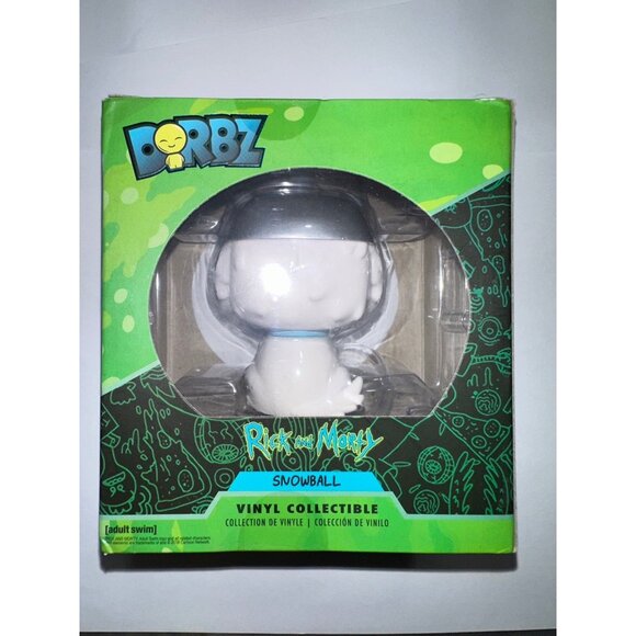 Funko Rick & Morty Dorbz SNOWBALL Exclusive Vinyl Figure #460 [FLOCKED] *SEE* - Picture 3 of 4